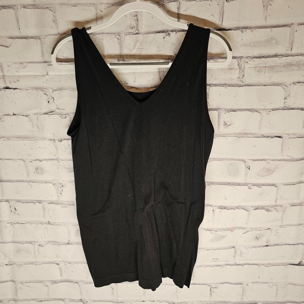 Stretchy Black Vneck Cami